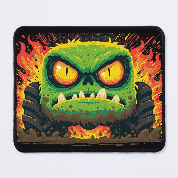 Item preview, Green Glowing Eyes Car Face in Fire designed and sold by Piotrek0001.