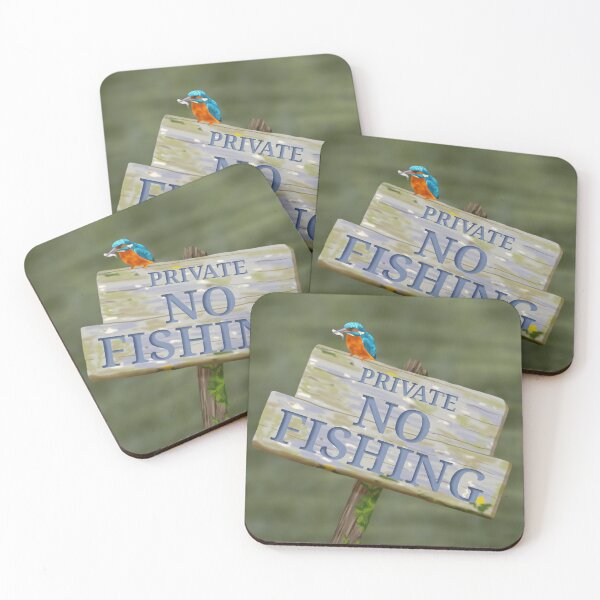 Item preview, Kingfisher No Fishing Sign designed and sold by MaddysMStudio.
