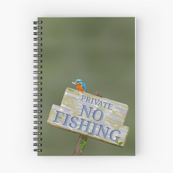 Item preview, Señal de prohibición de pesca en Kingfisher designed and sold by MaddysMStudio.