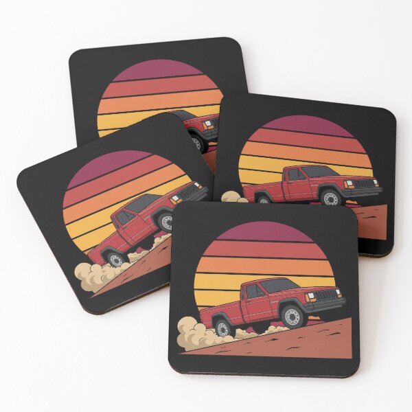 Item preview, Comanche MJ pick up truck Retro Sunset   - Classic Off-Road 4x4 designed and sold by Off-Road-Zone.