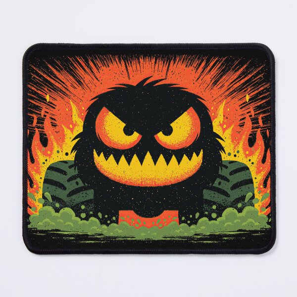 Item preview, Black Shadow Monster Face with Orange Eyes designed and sold by Piotrek0001.