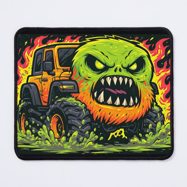 Item preview, Yellow and Green Toothy Truck in Mud designed and sold by Piotrek0001.