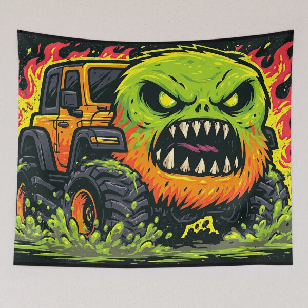 Item preview, Yellow and Green Toothy Truck in Mud designed and sold by Piotrek0001.