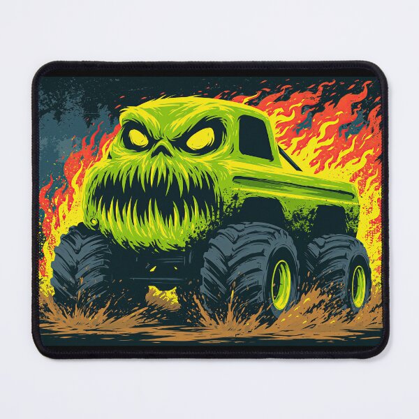Item preview, Green and Purple Fiery Monster Truck designed and sold by Piotrek0001.
