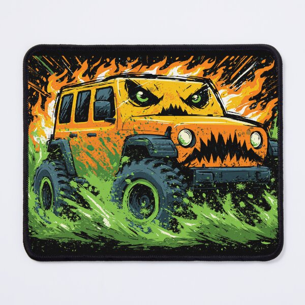 Item preview, Orange Off Road Truck in Mud and Fire designed and sold by Piotrek0001.