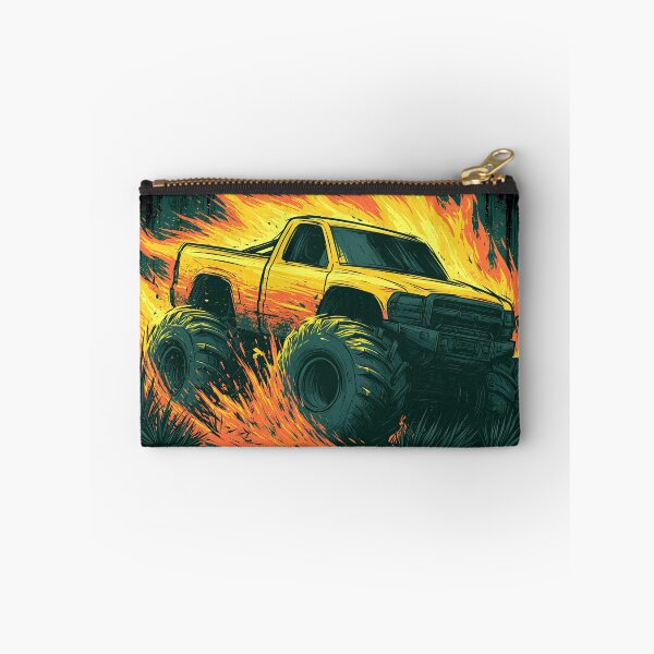 Item preview, Classic Orange Pickup Truck in Fire designed and sold by Piotrek0001.