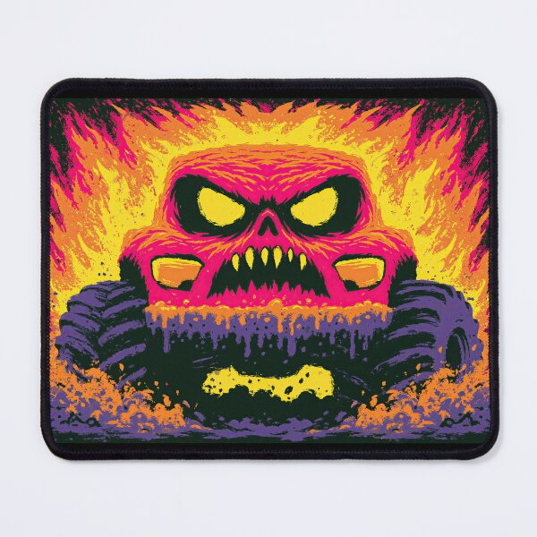 Item preview, Neon Pink and Red Angry Skull Car Face designed and sold by Piotrek0001.