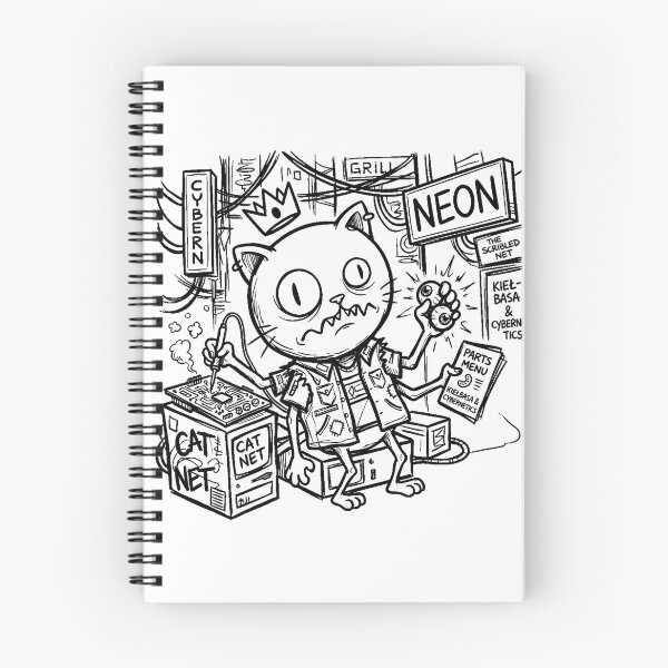 Item preview, ​Cyber Cat Mechanic - Grill & Cybernetics Scribble Art designed and sold by MCVersa2026.
