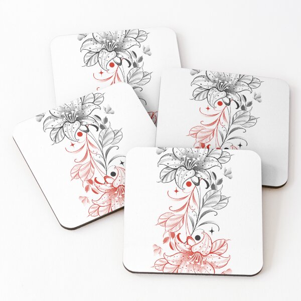 Item preview, Black and red lilies designed and sold by 7Delamancha.