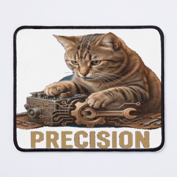Item preview, Precision Mechanic Cat Engineer Art designed and sold by Northern Glow Art.