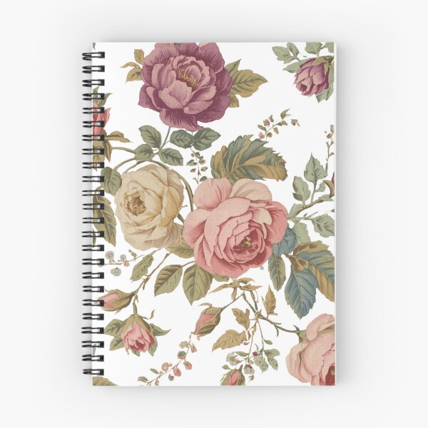 Item preview, Vintage Floral Rose Pattern on Black Background | Elegant Botanical Coquette Art designed and sold by Joyfulfabric.