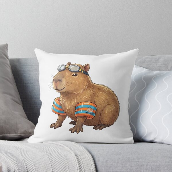 Item preview, Cute Capybara in swim gear designed and sold by Cozy Beam Studio.