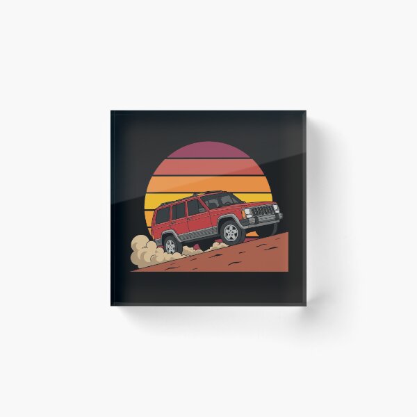 Item preview, Cherokee XJ Retro Sunset red 4-Door  - Classic Off-Road 4x4 designed and sold by Off-Road-Zone.