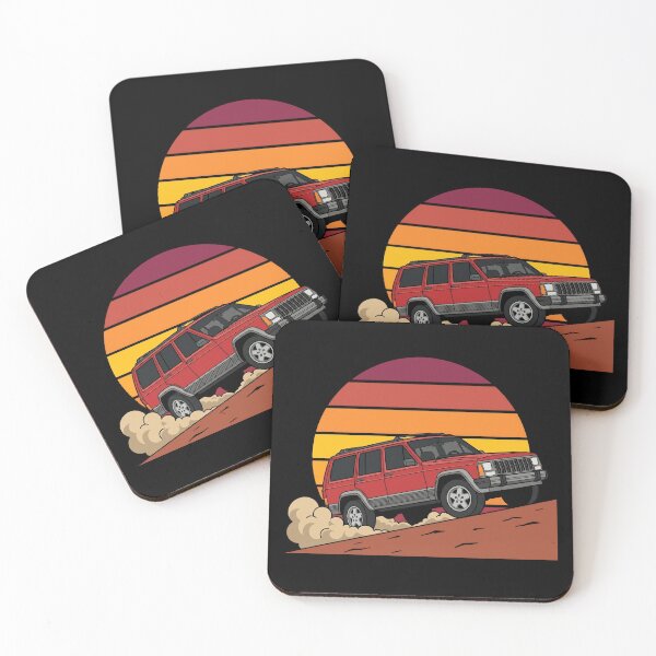 Item preview, Cherokee XJ Retro Sunset red 4-Door  - Classic Off-Road 4x4 designed and sold by Off-Road-Zone.