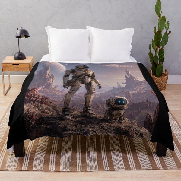 Aperçu de l'œuvre Robots humanoïdes, IA, robots, design technologique du futur | Les robots arrivent, art futuriste d'Android créée et vendue par TEEJAMBOREE.