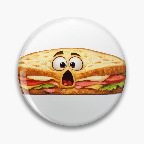 Item preview, Shocked Squished Sandwich Cartoon Character Illustration designed and sold by jgvisualarts.