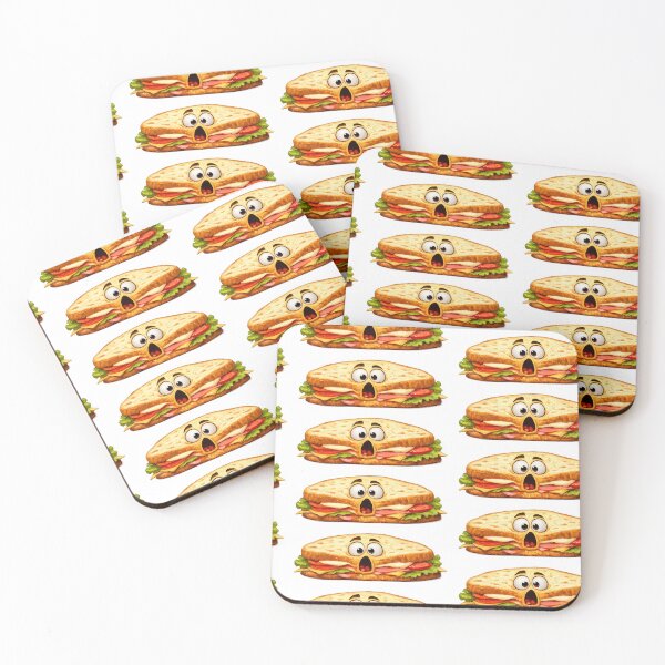 Item preview, Shocked Squished Sandwich Cartoon Character Illustration designed and sold by jgvisualarts.