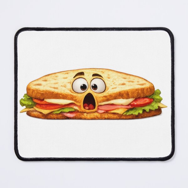 Item preview, Shocked Squished Sandwich Cartoon Character Illustration designed and sold by jgvisualarts.