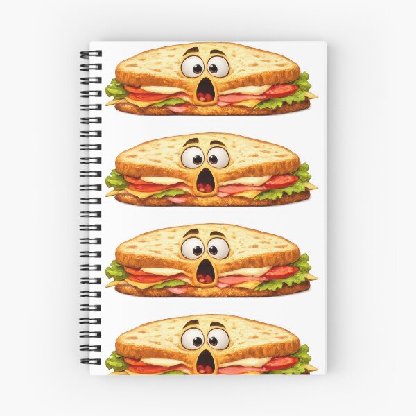 Item preview, Shocked Squished Sandwich Cartoon Character Illustration designed and sold by jgvisualarts.