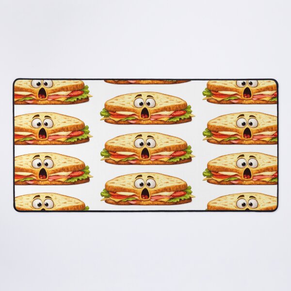 Item preview, Shocked Squished Sandwich Cartoon Character Illustration designed and sold by jgvisualarts.