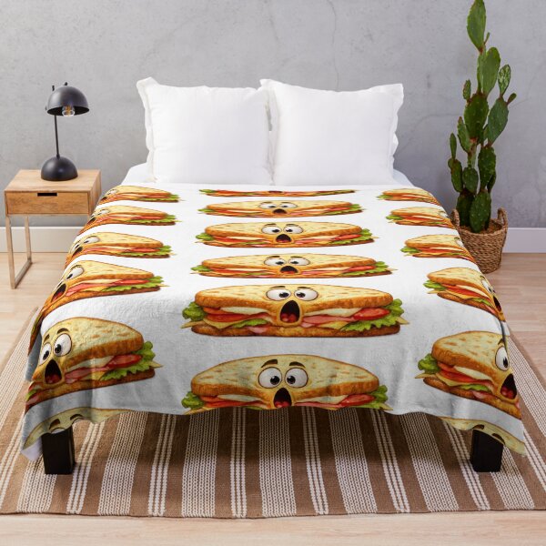 Item preview, Shocked Squished Sandwich Cartoon Character Illustration designed and sold by jgvisualarts.