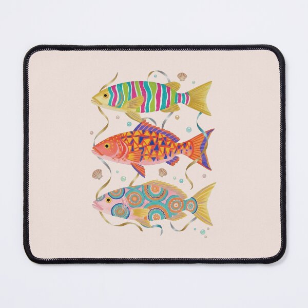 Item preview, Colorful Maximalist Tropical Fish Trio designed and sold by toongstudio.