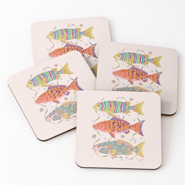 Item preview, Colorful Maximalist Tropical Fish Trio designed and sold by toongstudio.