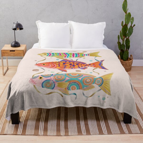 Item preview, Colorful Maximalist Tropical Fish Trio designed and sold by toongstudio.