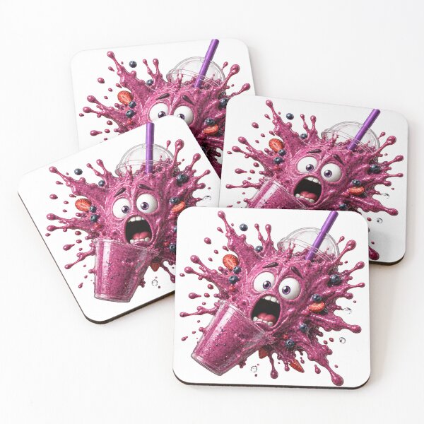 Item preview, Shocked Berry Smoothie Splash Cartoon Character Explosion designed and sold by jgvisualarts.