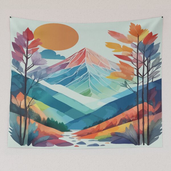Item preview, Mountain Glow Landscape designed and sold by zoliartdesign.