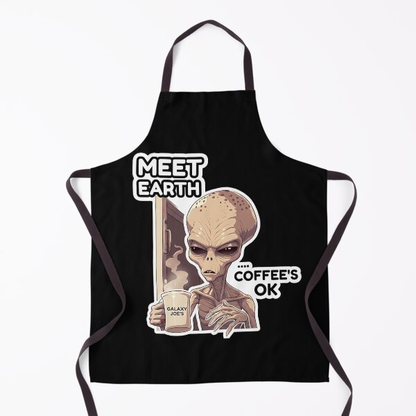 Item preview, Alien Needs Coffee Funny Sci-Fi Sticker designed and sold by KreativKulture.