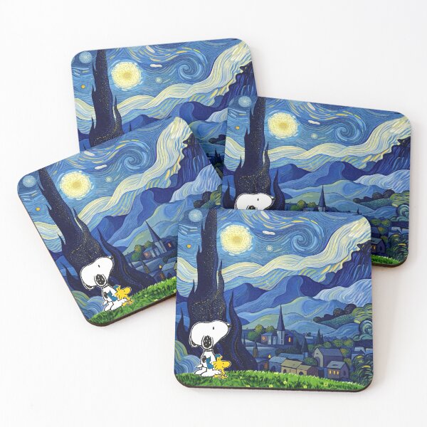 Item preview, Snoopy Woodstock Starry Night Starry Sky Whimsical Adventure designed and sold by N0WUC1.