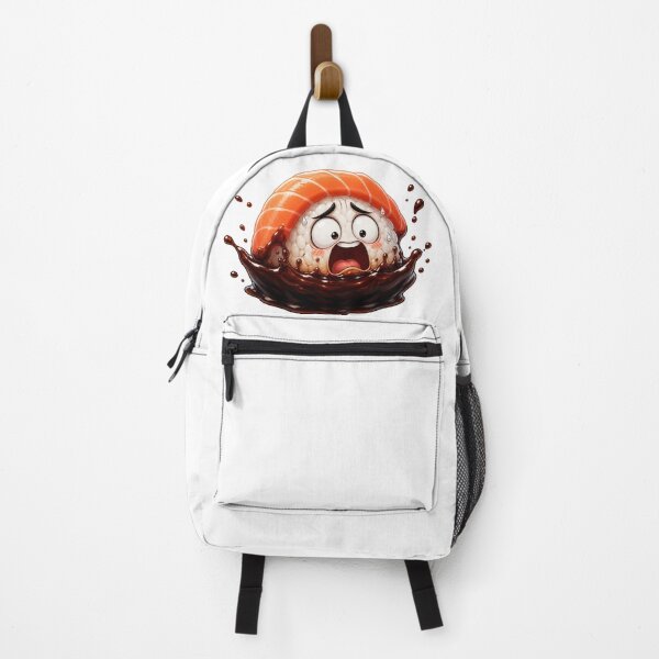 Item preview, Terrified Sushi Nigiri Cartoon Character Drowning in Soy Sauce designed and sold by jgvisualarts.