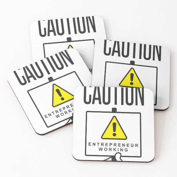 Item preview, Caution Entrepreneur Working - Motivational art designed and sold by AVNGR-Design.