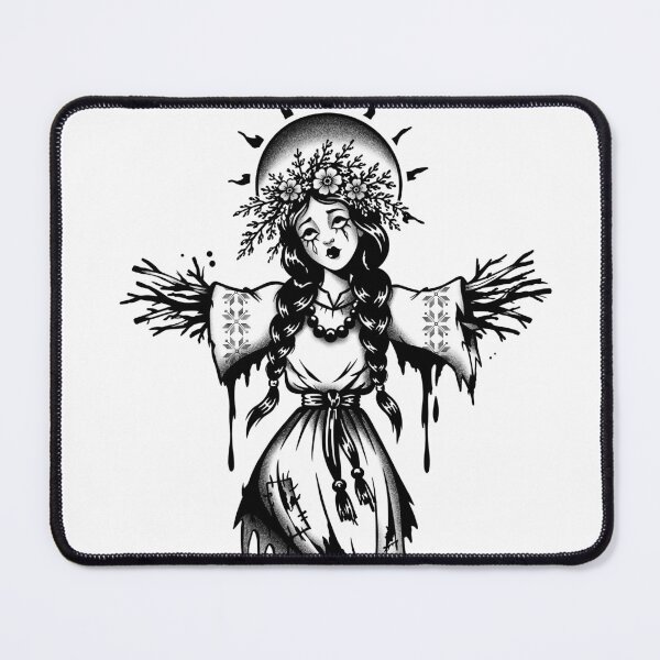 Item preview, Marzanna Slavic Goddess – Dark Slavic Tattoo designed and sold by feedmykraken.