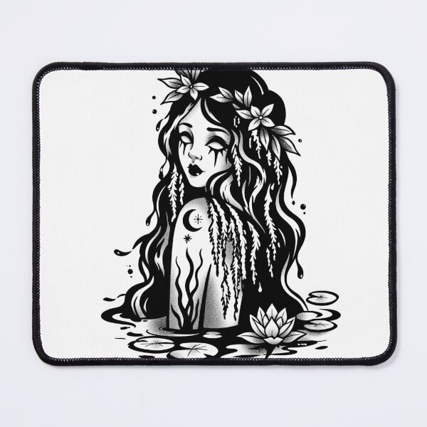 Item preview, Topielica Water Spirit – Dark Slavic Tattoo designed and sold by feedmykraken.