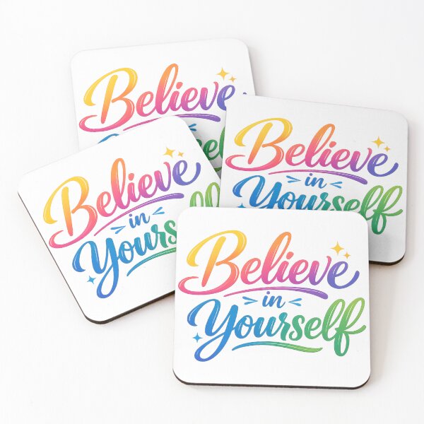 Item preview, Believe in Yourself – Colorful Motivational Typography Design designed and sold by Kriss0602.