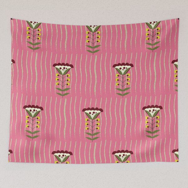 Item preview, Minimalist Folk Art Flower Pattern designed and sold by auran14.