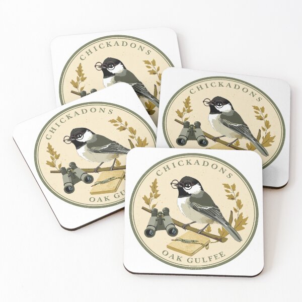 Item preview, Chickadons Oak Gulfee - Vintage Bird Watching Club Badge designed and sold by SandiCreative.