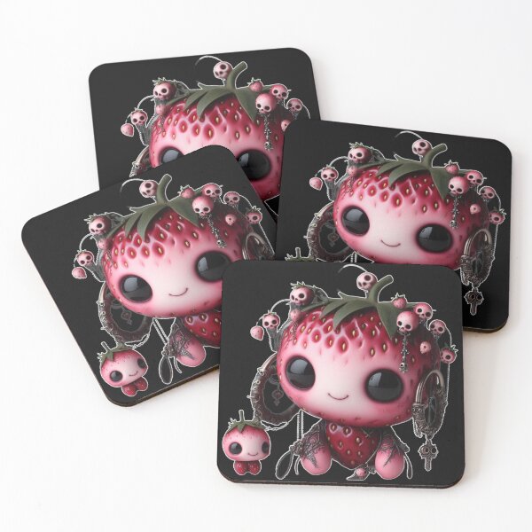 Item preview, Pastel Goth Strawberry Monster - Creepy Cute Fruits Collection designed and sold by LujziWorld.