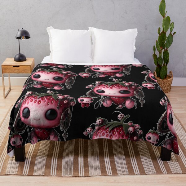 Item preview, Pastel Goth Strawberry Monster - Creepy Cute Fruits Collection designed and sold by LujziWorld.