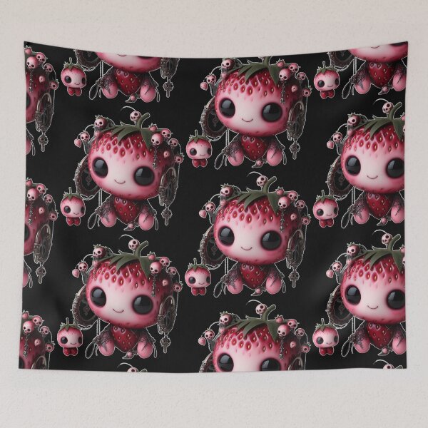 Item preview, Pastel Goth Strawberry Monster - Creepy Cute Fruits Collection designed and sold by LujziWorld.