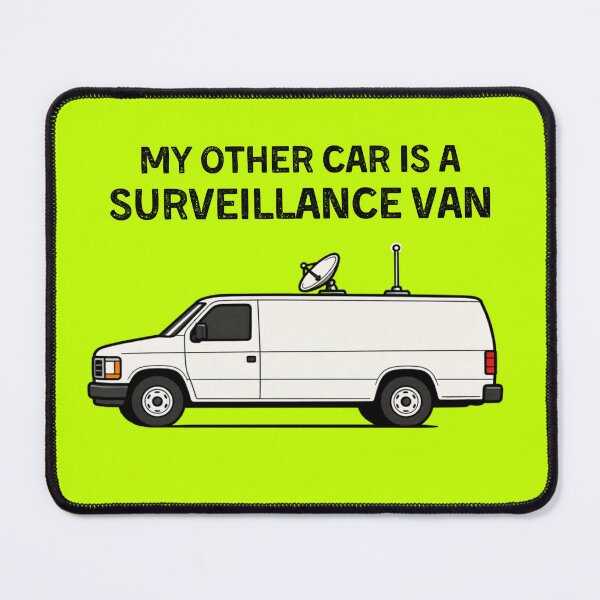Item preview, Surveillance Van Minimalist Design | Conspiracy Theory Meme Art | Retro Utility Van Sticker designed and sold by Rebel Fusion.