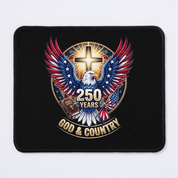 Item preview, God & Country Patriotic Bald Eagle Cross USA Flag Christian Gift designed and sold by 519xdesign.