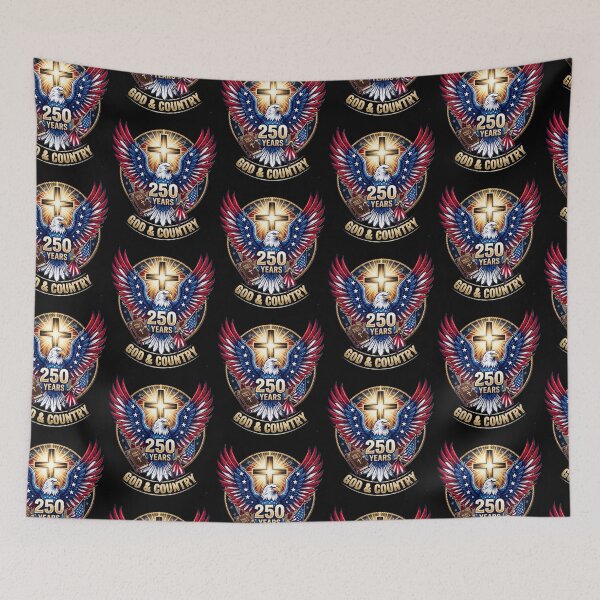 Item preview, God & Country Patriotic Bald Eagle Cross USA Flag Christian Gift designed and sold by 519xdesign.