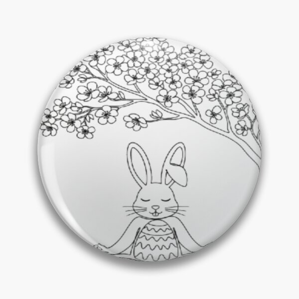 Item preview, Meditative Rabbit – Blossom Serenity Design designed and sold by Cristhian Almanza.