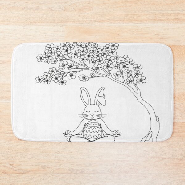 Item preview, Meditative Rabbit – Blossom Serenity Design designed and sold by Cristhian Almanza.