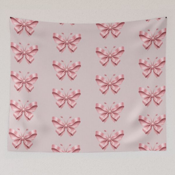 Item preview, Pink Satin Ribbon Butterfly | Coquette Aesthetic Bow Butterfly designed and sold by BelievingCreate.