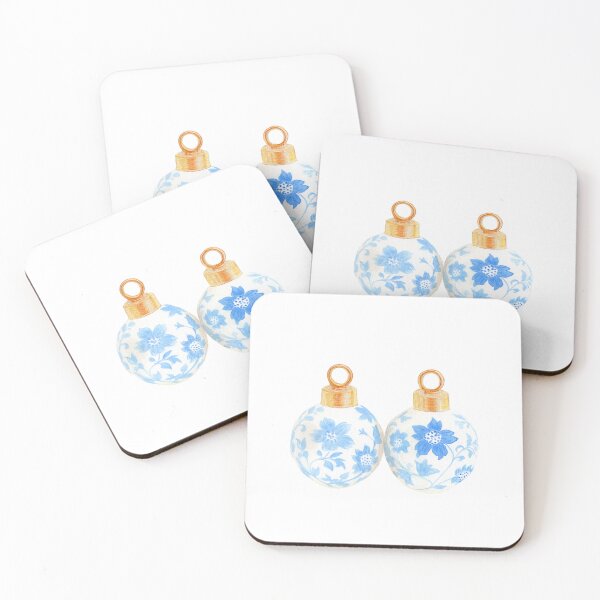 Item preview, Blue Floral Porcelain Baubles designed and sold by Piret Victoria Ribas.