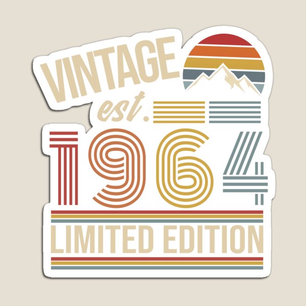 Item preview, Vintage 1964 Limited Edition Retro 62nd Birthday Gift designed and sold by Laura Vancleave.